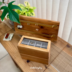 《新作　割引販売中》重ねて使えるコンパクトなアクセサリー収納　組み合わせ自由　アクセサリーボックス 10枚目の画像