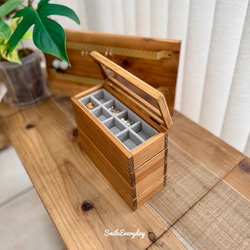 《新作　割引販売中》重ねて使えるコンパクトなアクセサリー収納　組み合わせ自由　アクセサリーボックス 1枚目の画像