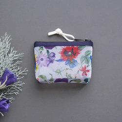 透け感が可愛い◎通気性抜群の立体メッシュポーチ（花柄）ハンカチや布マスク入れ/コスメポーチ/通勤通学に/旅行にも◎ 10枚目の画像