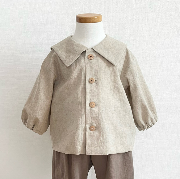 3点セット｜セーラーコーデ(ナチュラル)｜80サイズ 90サイズ 100サイズ ベビー 男の子 女の子 4枚目の画像