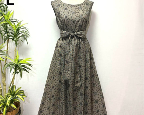 着物リメイク　ジャンパースカート　大島紬ワンピース　2WAY ノースリーブ　正絹 着物リメイク ジャンパースカート 大島紬ワンピース 2WAY