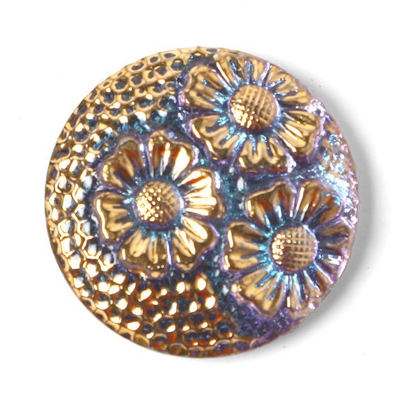 チェコガラス・カボション ひなぎく 2.7cm ヴィトレイル 1枚目の画像