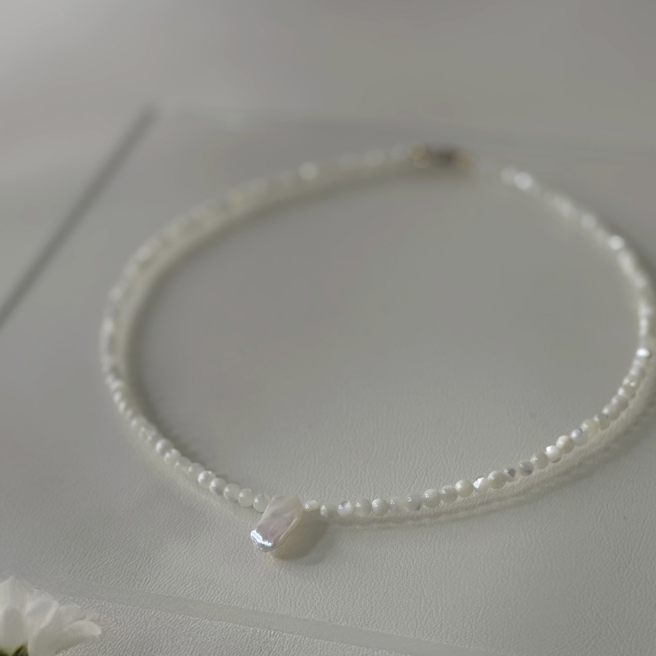 マザーオブパール ネックレス パール「Petal Dew - ペタルデュー - 」