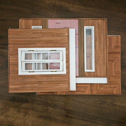 ドールハウス 大きな窓のある家 組み立て式ドールハウス 組み合わせ