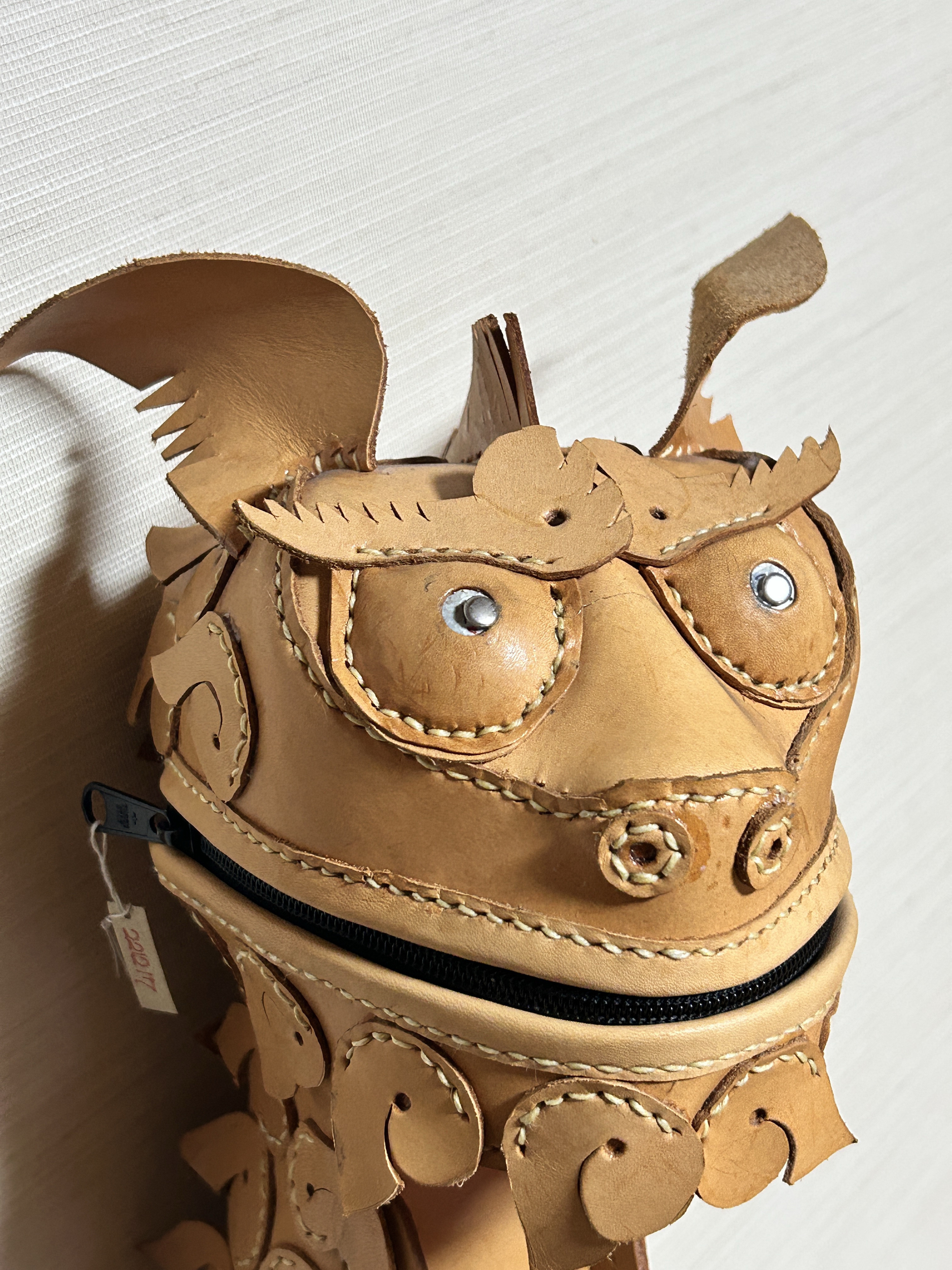 ドライバー用ヘッドカバー『狛犬』 460cc対応。手縫い革製。