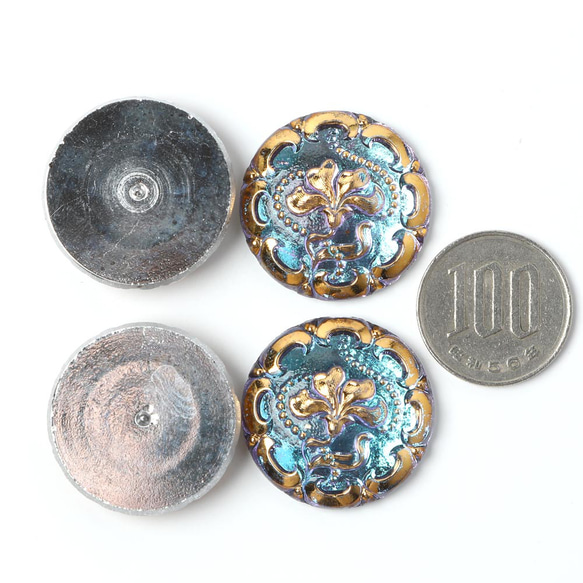 2.7cm ヴィトレイル・バロック ガラスカボション 3枚目の画像