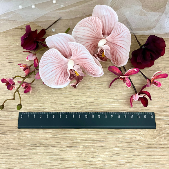 〈送料無料〉⌘バーガンディ⌘胡蝶蘭とオーキッドの髪飾り 結婚式 成人式 卒業式 和装 3枚目の画像