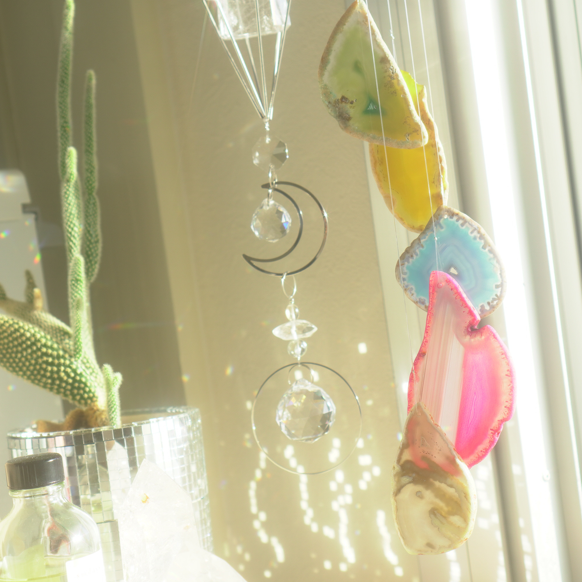 アゲートヒーリングチャイム - Twinkle Star / メノウ 瑪瑙 ウィンドチャイム 天然石風鈴