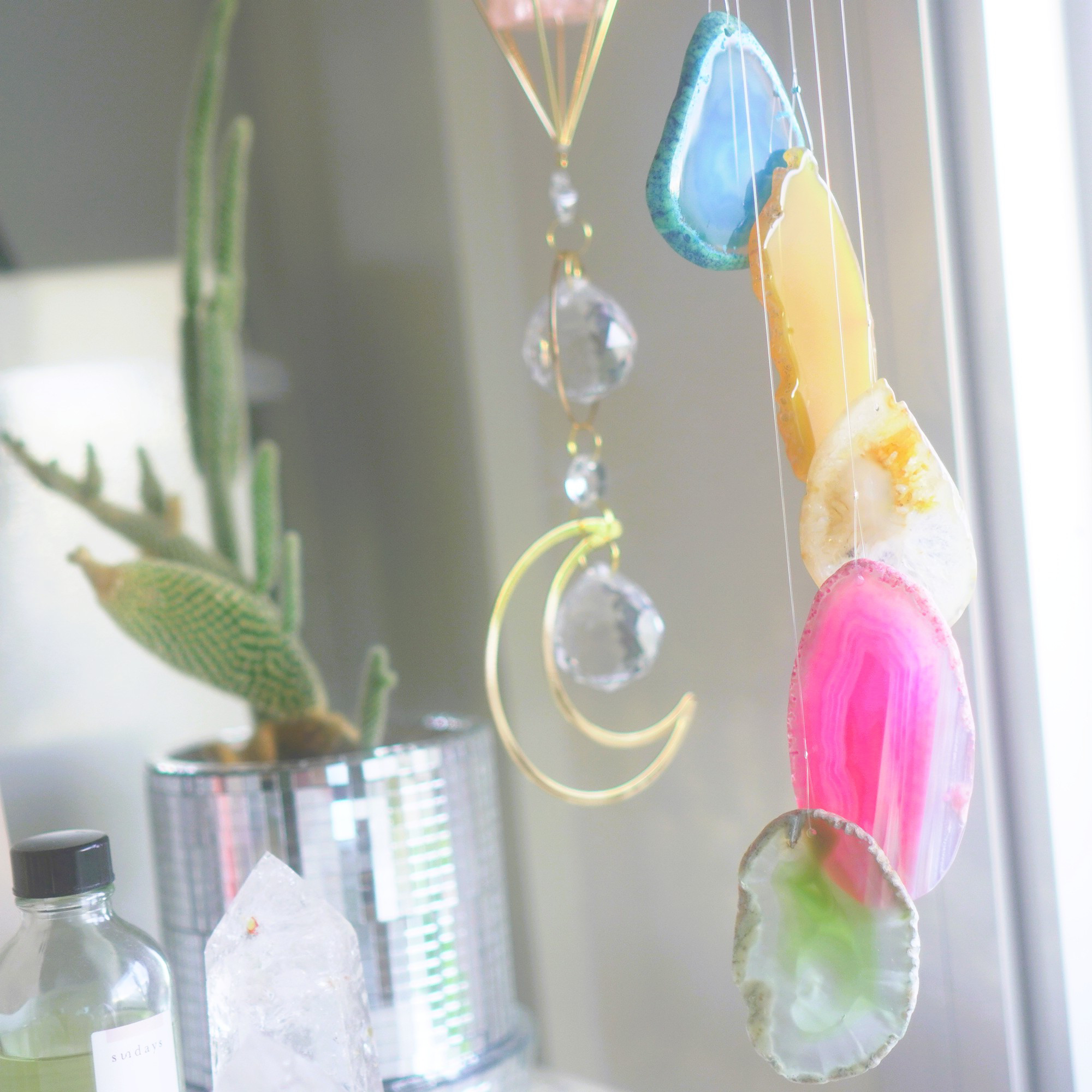 アゲートヒーリングチャイム - Ice Candy / メノウ 瑪瑙 ウィンドチャイム 天然石風鈴