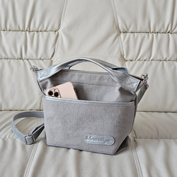 新色日本製　どこのお店でも出逢えない❗ゼスフィーノオリジナル　帆布×姫路レザーのショルダーバック 6枚目の画像