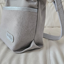 新色日本製　どこのお店でも出逢えない❗ゼスフィーノオリジナル　帆布×姫路レザーのショルダーバック 8枚目の画像