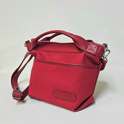 新色日本製　どこのお店でも出逢えない❗ゼスフィーノオリジナル　帆布×姫路レザーのショルダーバック 5枚目の画像