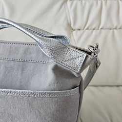 新色日本製　どこのお店でも出逢えない❗ゼスフィーノオリジナル　帆布×姫路レザーのショルダーバック 9枚目の画像