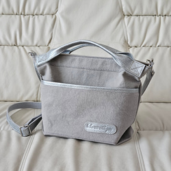 新色日本製　どこのお店でも出逢えない❗ゼスフィーノオリジナル　帆布×姫路レザーのショルダーバック 7枚目の画像