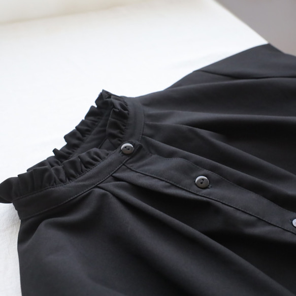 ⁑秋の新作　上品フォーマルにもなる上下セットアップ　フリル 　スタンドカラー スカート K33 4枚目の画像