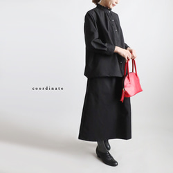 ⁑秋の新作　上品フォーマルにもなる上下セットアップ　フリル 　スタンドカラー スカート K33 16枚目の画像