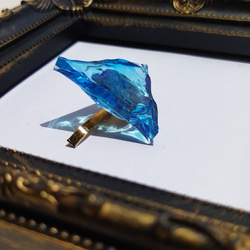 ブルーの海のポニーフック / レジン / 波 / 夏 3枚目の画像