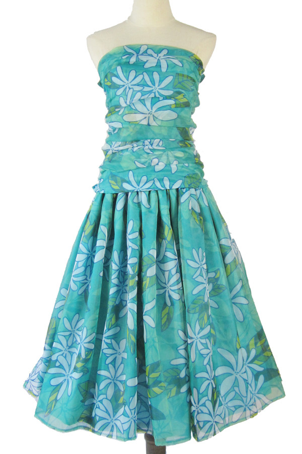 受注生産　オーダーメイド　パウスカート　チューブトップ　プリントオーガンジー nws00029