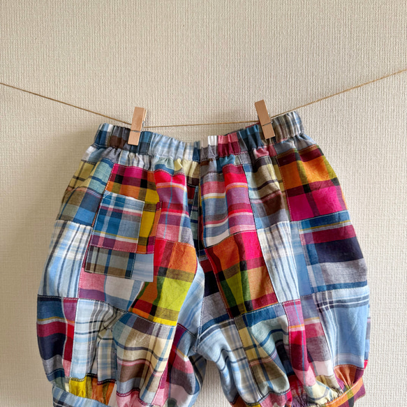 カラフルパッチワーク♪インド綿のかぼちゃパンツ 5枚目の画像