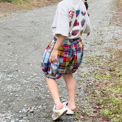 カラフルパッチワーク♪インド綿のかぼちゃパンツ 2枚目の画像