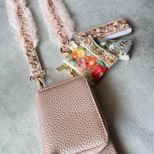 ぞうさんポーチ◇◇ハンドメイド 幸せを運んでくれるゾウさんポーチ♡10cmファスナー ポーチ POM-haru