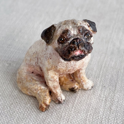 パグちゃんのブローチ 受注生産】パグちゃんの後ろ姿ブローチ・A ブローチ イネムリウサギ