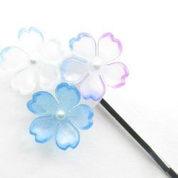 季節外れの華の舞は、クォーツとともに冷静さをくれました♪<1点ものヘアピン>HP251 3枚目の画像