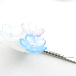 季節外れの華の舞は、クォーツとともに冷静さをくれました♪<1点ものヘアピン>HP251 4枚目の画像