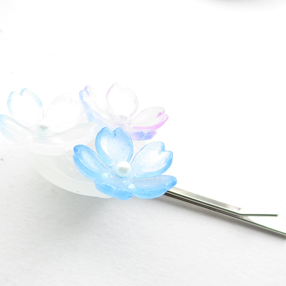 季節外れの華の舞は、クォーツとともに冷静さをくれました♪<1点ものヘアピン>HP251 4枚目の画像