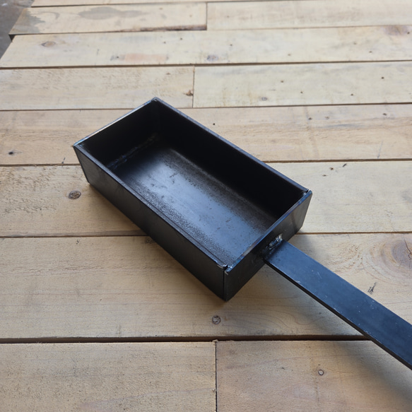 フライパン　調理鉄板　四角　無骨　男前　2way　鉄板　シンプル　ソロ　ソロ用　小さい 1枚目の画像