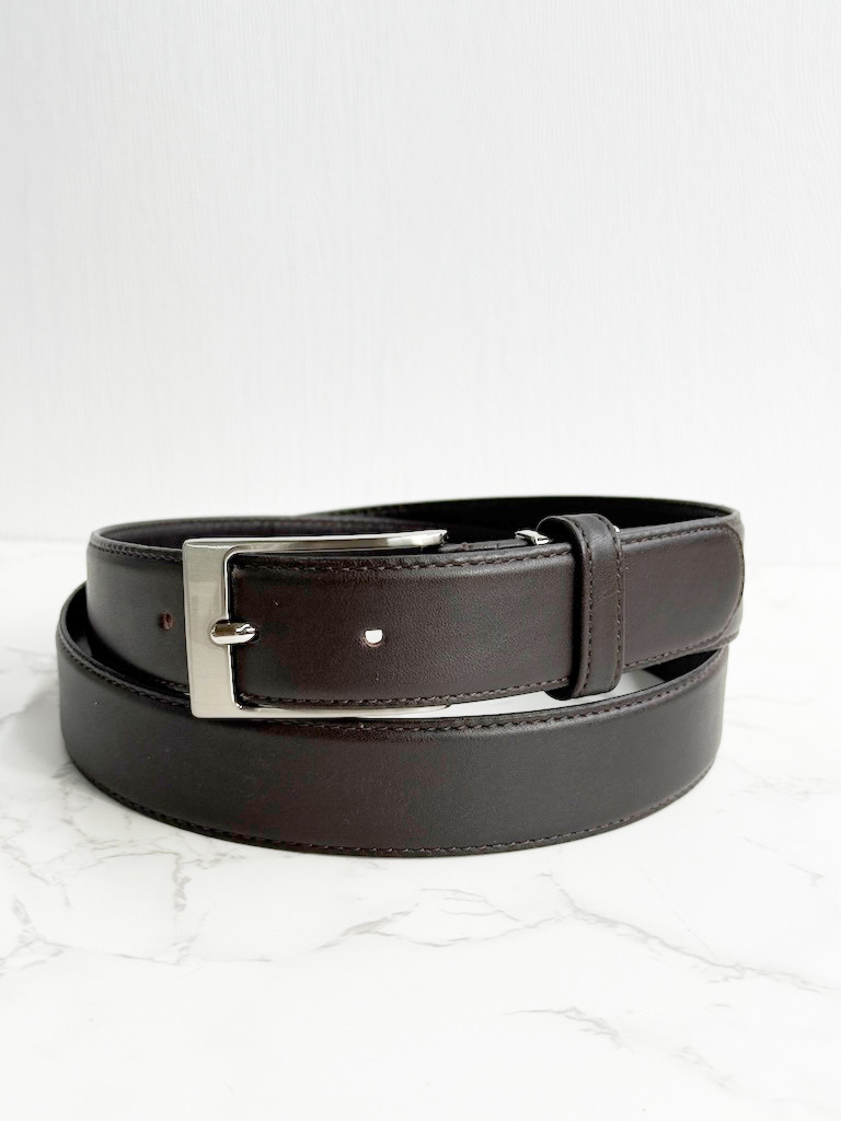 日本製　上質　キップ　牛革　フランスステッチ仕立　ベルト　フリーサイズ