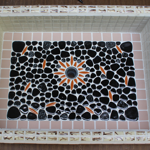 手造り　流し台　シンク　炎 手造り 流し台 シンク 炎 その他インテリア雑貨 タイル屋さん