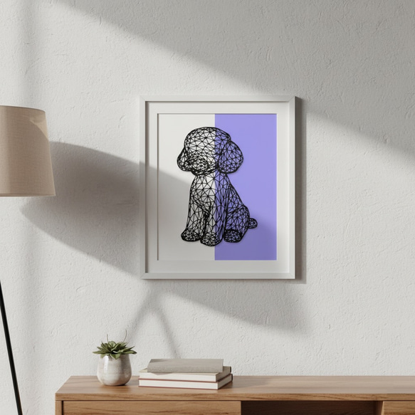 プードル オブジェ ウォールプレート ウォールアート ウォールデコ 7枚目の画像