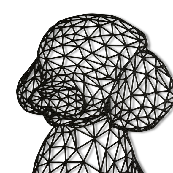 プードル オブジェ ウォールプレート ウォールアート ウォールデコ 5枚目の画像