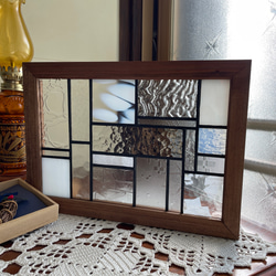 ステンドグラス パネル 大正ロマン 和モダン 格子戸 その他