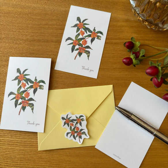 香る金木犀ミニサンキューカードセット 1枚目の画像