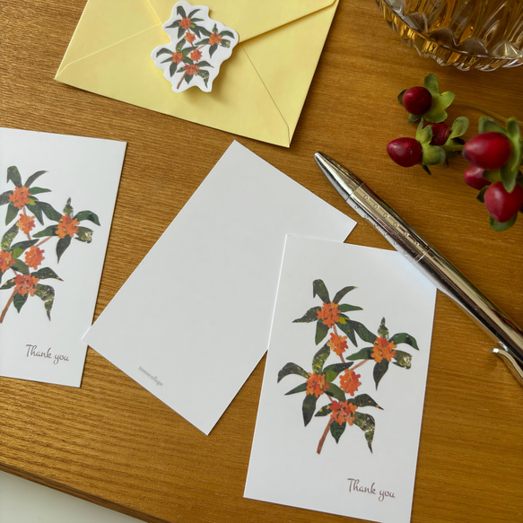 香る金木犀ミニサンキューカードセット 3枚目の画像
