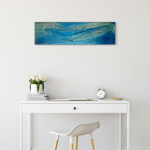 現品 在庫有りアートパネル 水鯨 タイプ F 70cm×20cm その他アート