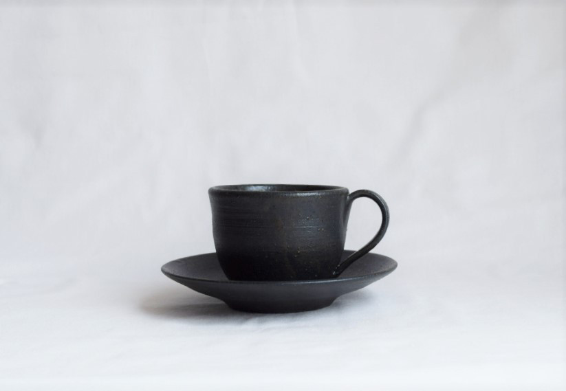 黒釉コーヒーカップ＆ソーサー