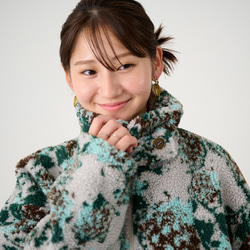 Morinogakko 高領蟒蛇夾克（花卉蟒蛇印花）|毫克-bj01-ha 第3張的照片