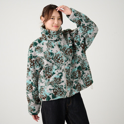 Morinogakko 高領蟒蛇夾克（花卉蟒蛇印花）|毫克-bj01-ha 第2張的照片