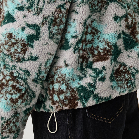 Morinogakko 高領蟒蛇夾克（花卉蟒蛇印花）|毫克-bj01-ha 第5張的照片