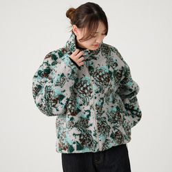 Morinogakko 高領蟒蛇夾克（花卉蟒蛇印花）|毫克-bj01-ha 第19張的照片