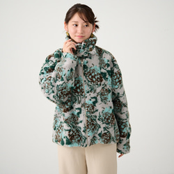 Morinogakko 高領蟒蛇夾克（花卉蟒蛇印花）|毫克-bj01-ha 第18張的照片