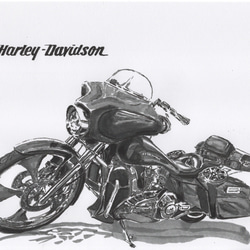 筆ペンイラスト オーダー メイドバイク イラスト T style 通販