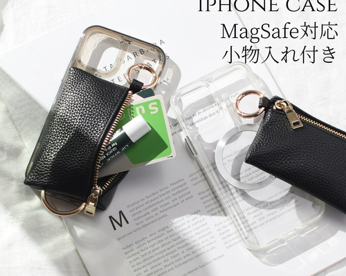 iPhone17 ケース クリア 17Pro Air 17ProMAX 小銭入れ付き magsafe お