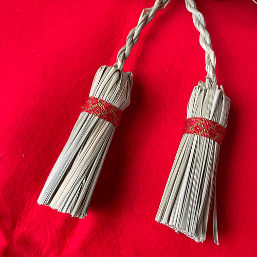 2026正月】数量限定！ふた輪わらふさ飾り（ 幅21cm×丈30cm） しめ縄