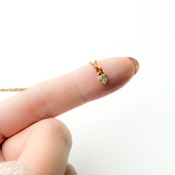 【ifumé】送料無料！極小ひと粒ハートのネックレス サージカルステンレス SV925 3枚目の画像