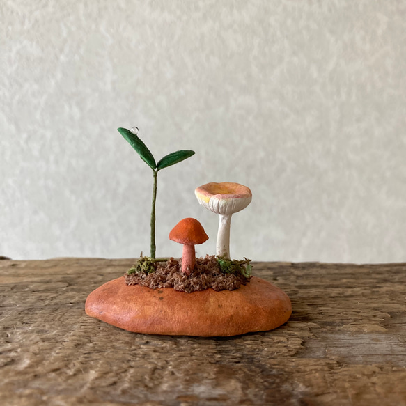 9837.bud 粘土のきのこ 1枚目の画像