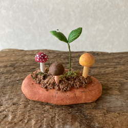 9838.bud 粘土のきのこ 3枚目の画像